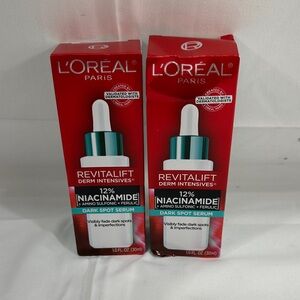 NIB Lot 2 L’Oreal Revitalift Derm Intensives 12% Niacinamide Dark Spot Serum 1oz